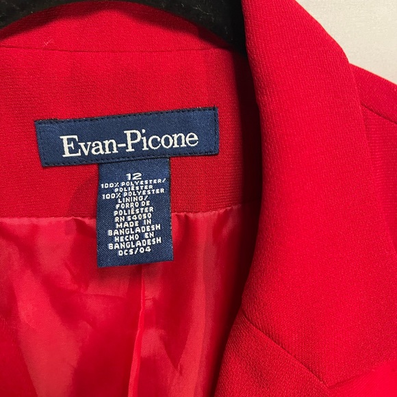 Evan Picone Vibrant Red Women's Blazer - Picture 4 of 4